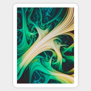 Tundara II. Sea-Green Abstract Art Sticker